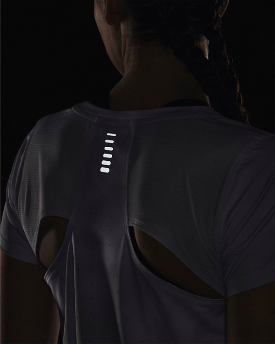 Women's UA Iso-Chill 200 Laser T-Shirt, Gray, pdpMainDesktop image number 3